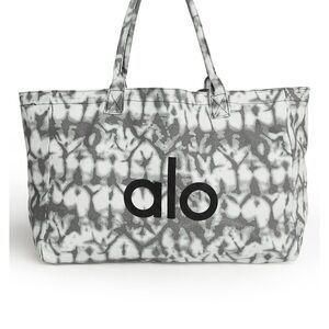 ALO Yoga Grey and White Women's Tote Bag